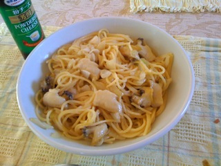 アワビクリームパスタ