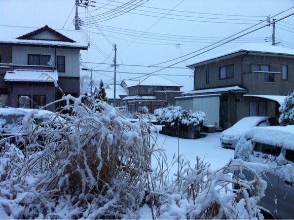 窓の外は雪